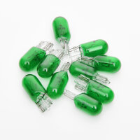 Lamp T10 12V 250mA (3W) Green