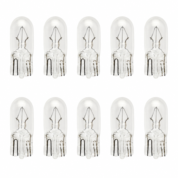 10x Glühlampe T10 12V 3W 250mA W2,1x9,5d Glühbirne Lampe Birne 12 Volt W3W